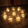 Imagem de Kit 6 Castiçal De Vidro Redondo Para Vela Decoração Pote Porta Candelabro Suporte Luxo Decorativo