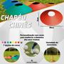 Imagem de Kit 6 Chapeu Chinês + 6 Cone + 1 Escada Treino Agilidade Ginastica Funcional de Futebol Funcional Treino em Casa Corrida
