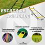 Imagem de Kit 6 Chapeu Chinês + 6 Cone + 1 Escada Treino Agilidade Ginastica Funcional de Futebol Funcional Treino em Casa Corrida