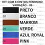Imagem de Kit 6 Cintos Com FIvela Quadrada Feminino Retro Basico, CF01
