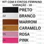 Imagem de Kit 6 Cintos Com FIvela Quadrada Feminino Retro Basico, CF01