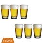 Imagem de Kit 6 Copo De Vidro Caldereta 350ml Suco Bar Cerveja Nadir