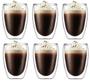 Imagem de Kit 6 Copo Duo De Vidro Camada Dupla Parede Chá Café 300ml