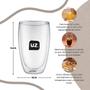 Imagem de Kit 6 Copo Térmico Parede Dupla de Vidro Borossilicato 450ml Grande Transparente UZ