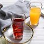 Imagem de Kit 6 Copos 320ML 3 Vermelho e  3 Transparente Drink Suco