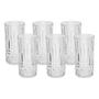 Imagem de Kit 6 Copos Alto Linha Lujita Transparente Texturizado 350 Ml Para Suco Agua - Mimo Style