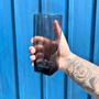Imagem de Kit 6 Copos de Vidro 320ML 3 Transparente e 3 Cinza Drink Suco