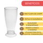 Imagem de Kit 6 Copos Mini Tulipa Acrílico Transparente 220ml Chopp