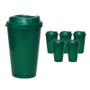 Imagem de Kit 6 Copos Mug Verde 320Ml Plástico Premium