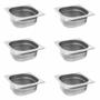 Imagem de Kit 6 Cubas GN 1/6x100 MM  Inox Gastronomica Sebem