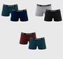 Imagem de Kit 6 Cueca Boxer Sandrini Algodão Box Masculina - Adulto