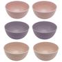 Imagem de Kit 6 Cumbucas Bowl de Bambu Sortido 15x7cm Lyor Sobremesa Cereais Frutas Petiscos