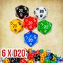 Imagem de Kit 6 Dados D20 - RPG