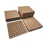 Imagem de Kit 6 Deck modular plástico textura madeira para box piscina varanda