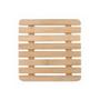 Imagem de Kit 6 Descanso Panela  Travessa Suporte Apoio Quadrado Bambu 17 cm Mesa Posta Servir