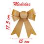 Imagem de Kit 6 Enfeite Árvore Natal Laço Dourado 17,5cm