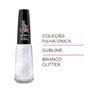 Imagem de Kit 6 Esmalte para Unhas Floco de Neve Branco com Glitter Brilho Guga 608 8ml