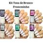 Imagem de Kit 6 Esmaltes Cora Tons De Branco Para Francesinha