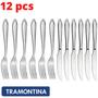 Imagem de Kit 6 facas + 6 garfos churrasco Tramontina laguna inox original