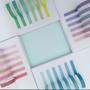 Imagem de Kit 6 fitas adesiva colorida washi tape tom pastel degradê 10 mm x 2 m papelaria decorativa