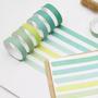 Imagem de kit 6 fitas adesiva washi tape colorida tom pastel 10 mm x 2 m alta durabilidade