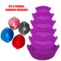 Imagem de Kit 6 Formas Airfryer Tamanhos Variados Silicone Antiaderente