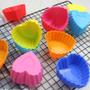 Imagem de Kit 6 Formas De Silicone Cupcake Bolo Muffin Air Fryer Pudim, Doces, Formatos Variados