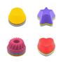 Imagem de Kit 6 formas moldes silicone para cupcake mini bolo muffin