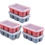 Imagem de Kit 6 Formas Para Gelo Silicone 6 Cubos em Cada Com Tampa