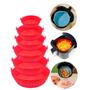 Imagem de Kit 6 Formas Silicone Air Fryer Leve Resistente Multiuso