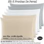 Kit 6 Fronhas ( 3 Pares ) 200 Fios 100% Algodão Em Percal Travesseiro - Raga Decorações Imagem de Kit 6 Fronhas ( 3 Pares ) 200 Fios 100% Algodão Em Percal Travesseiro