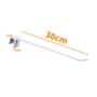 Imagem de KIT - 6 Ganchos Simples 30cm Branco para Gôndolas New Plus - Sa Gôndolas