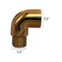 Imagem de Kit 6 Joelho Cotovelo Curva Metal Dourado Rm X Rf 1/2'' X90