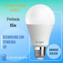 Imagem de Kit 6 Lâmpada Led Bulbo A60 15W E27 6500K Luz Branca Fria Autovolt Alta Eficiência Econômica Casa