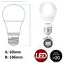 Imagem de Kit 6 Lampada Led Bulbo Pera 7w Luz Branca 6500k Base E27 Bivolt