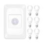 Imagem de Kit 6 Lâmpadas com Sensor de Presença Completo Branco Frio PIAL Pop e Avant