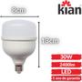 Imagem de Kit 6 Lampadas Led 30w Bulbo Branco Frio Bivolt