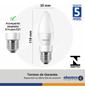 Imagem de Kit 6 Lampadas Led Vela 3,5W = 40W E14 E27 350Lm Philips