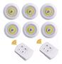 Imagem de Kit 6 Lampadas Spot Led Luminaria Controle Sem Fio Remoto