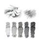 Imagem de Kit 6 Lápis Técnico Desenho B, HB, 2B, 4B, 6B, 8B + borracha Dust Free Faber-castell
