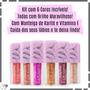 Imagem de Kit 6 Lip Gloss Ruby Rose Brilho Labial Com Glitter 6 Cores