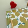 Imagem de Kit 6 Lugar Jogo Americano Retangular Sousplat Supla De Mesa Posta Sala Jantar Cozinha Limões Verde