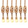 Imagem de Kit 6 Luminária Pendente Design Rustico Retrô Corda Sisal