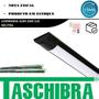 Imagem de Kit 6 Luminaria Slim Preta 36w Sobrepor 100cm Luz Neutra 4000k