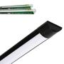 Imagem de Kit 6 Luminaria Slim Preta 36w Sobrepor 100cm Luz Neutra 4000k