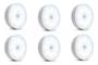 Imagem de Kit 6 Luminárias Lâmpada Led Recarregável Sensor De Presença