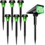 Imagem de Kit 6 Luminárias Solar Led Branco Prova D'água Ecoforce Balizador 18591 Jardim 1 Refletor 6 Leds Verde 10x Mais Forte 18751