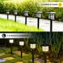 Imagem de Kit 6 Luzes Led Solar Externa Jardim Bomvink Bom-4601 Ip65