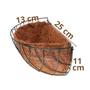 Imagem de Kit 6 Meio Vaso Natural de Fibra de Coco Orgânico 25cm Para Horta Jardim Vertical Para Planta Suspensa E Samambaia - Top Garden