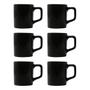 Imagem de Kit 6 Mini Canecas Chá Preta 80mL Xícara Café Expresso